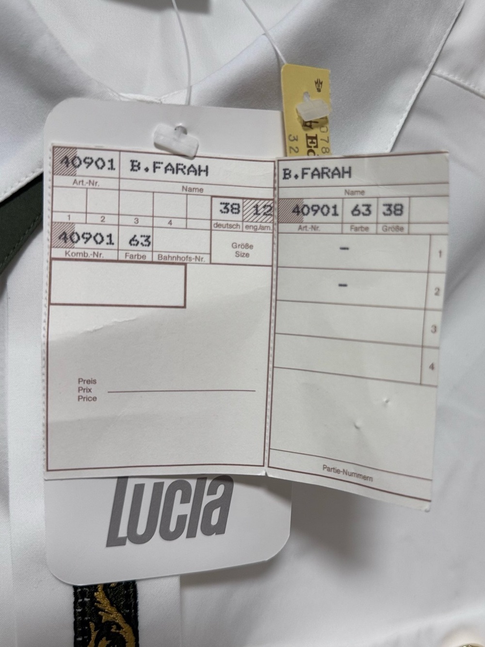 Vintage Lucia White Equestrian Trompe L'oeil Shirt — Edward Chapman Exclusive - Picture 6 of 11